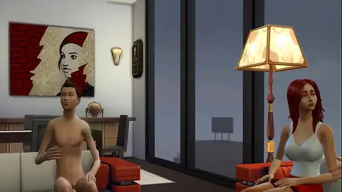 Family Secret Foursome in the Living Room